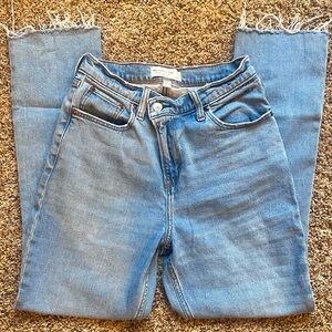 Abercrombie asymmetrical zipper jeans!